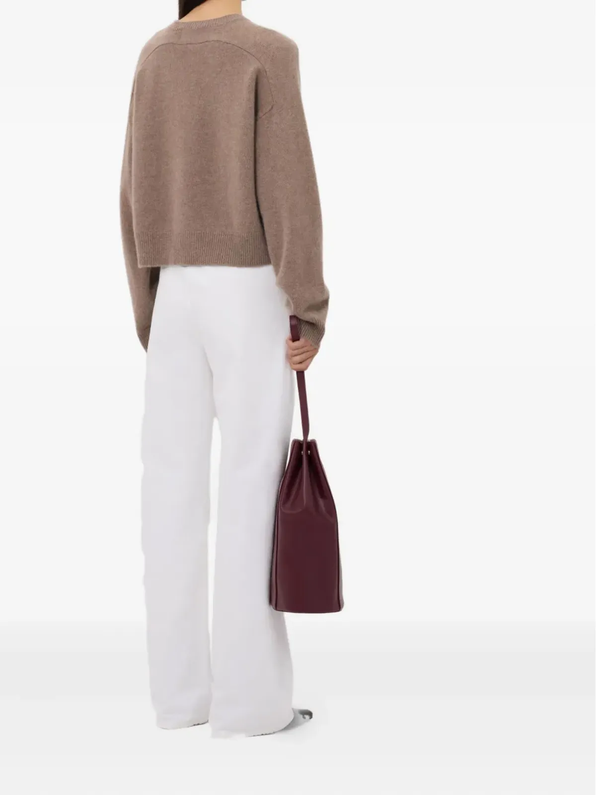 LouLou de Saison ANZOR LDS V-neck ribbed-detail セーター - 画像3