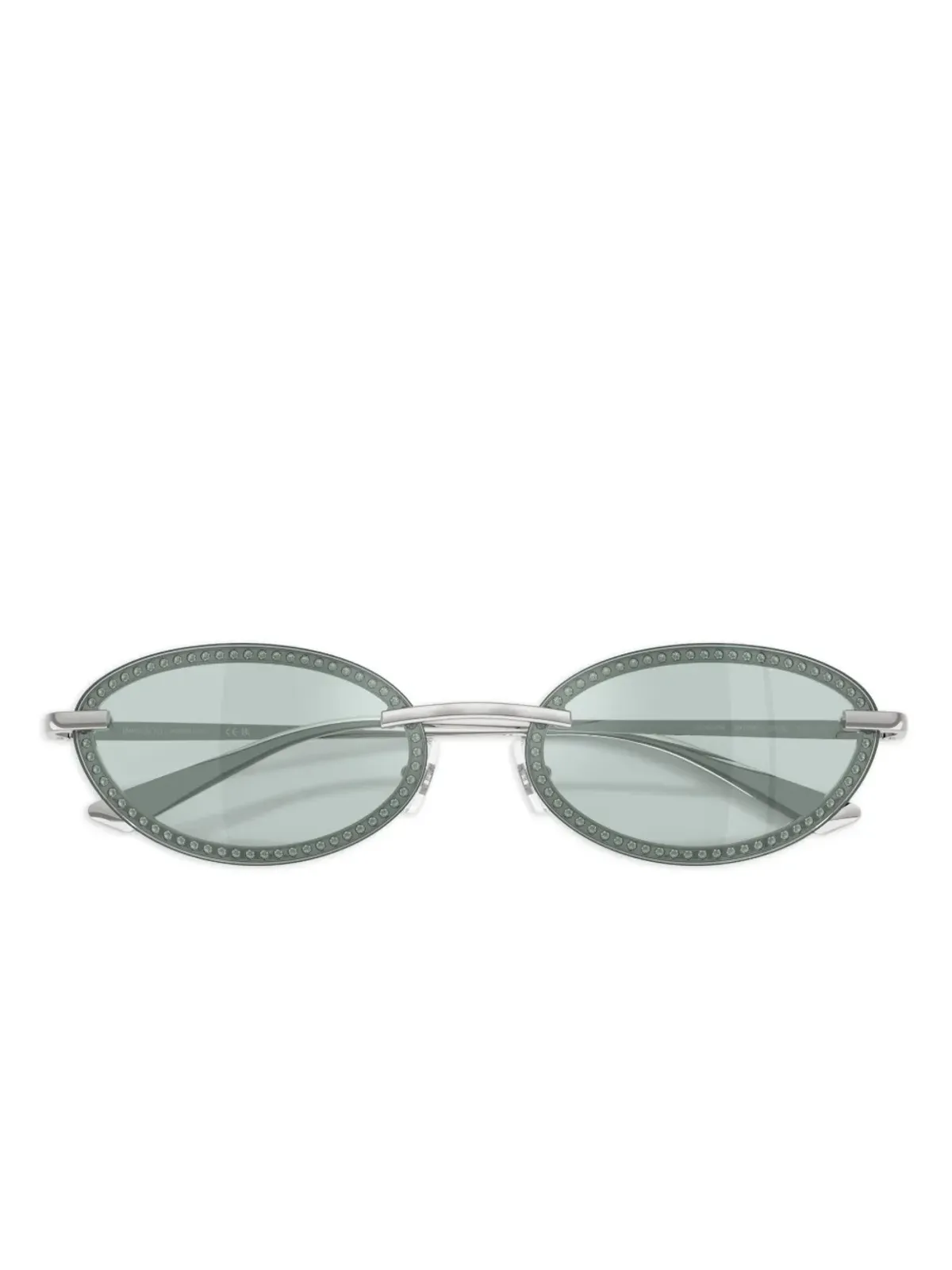 Jimmy Choo Eyewear ビーズ付きオーバルフレーム サングラス - シルバー - 画像5