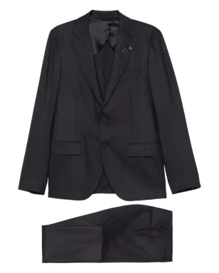 Lardini ピンストライプコットン スーツ - ブルー - サムネイル1