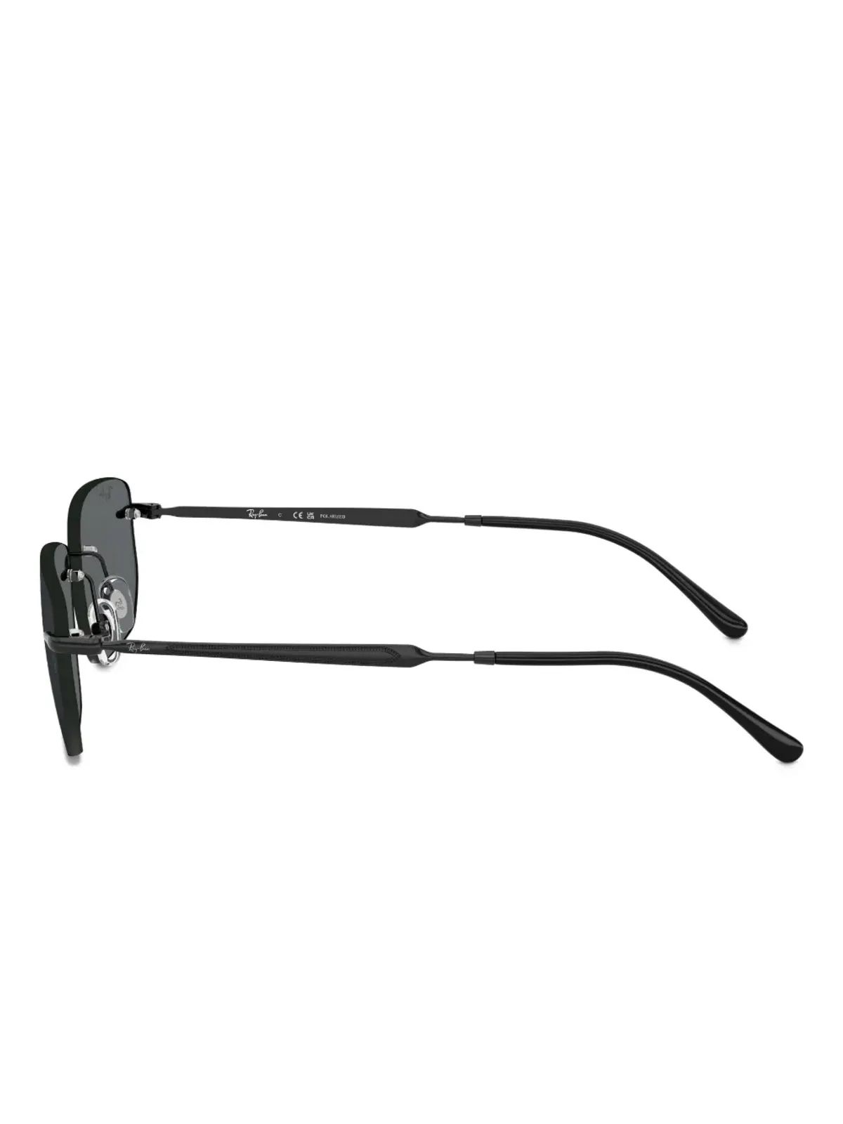 Ray-Ban リムレス長方形フレーム サングラス - 画像4