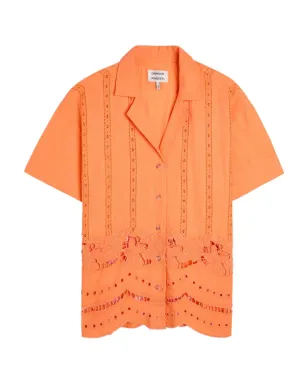 DAMSON MADDER Martina broderie shirt - Orange - サムネイル1