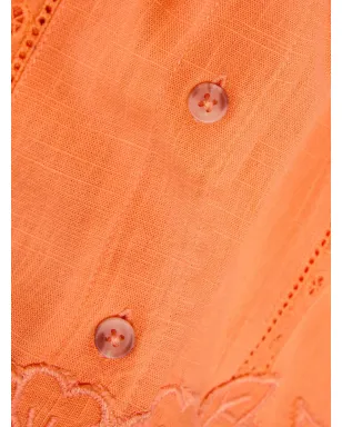 DAMSON MADDER Martina broderie shirt - Orange - サムネイル5