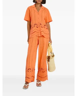 DAMSON MADDER Martina broderie shirt - Orange - サムネイル2