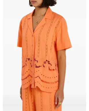 DAMSON MADDER Martina broderie shirt - Orange - サムネイル3
