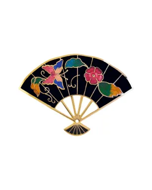Susan Caplan Vintage 1980s ファンブローチ - サムネイル1