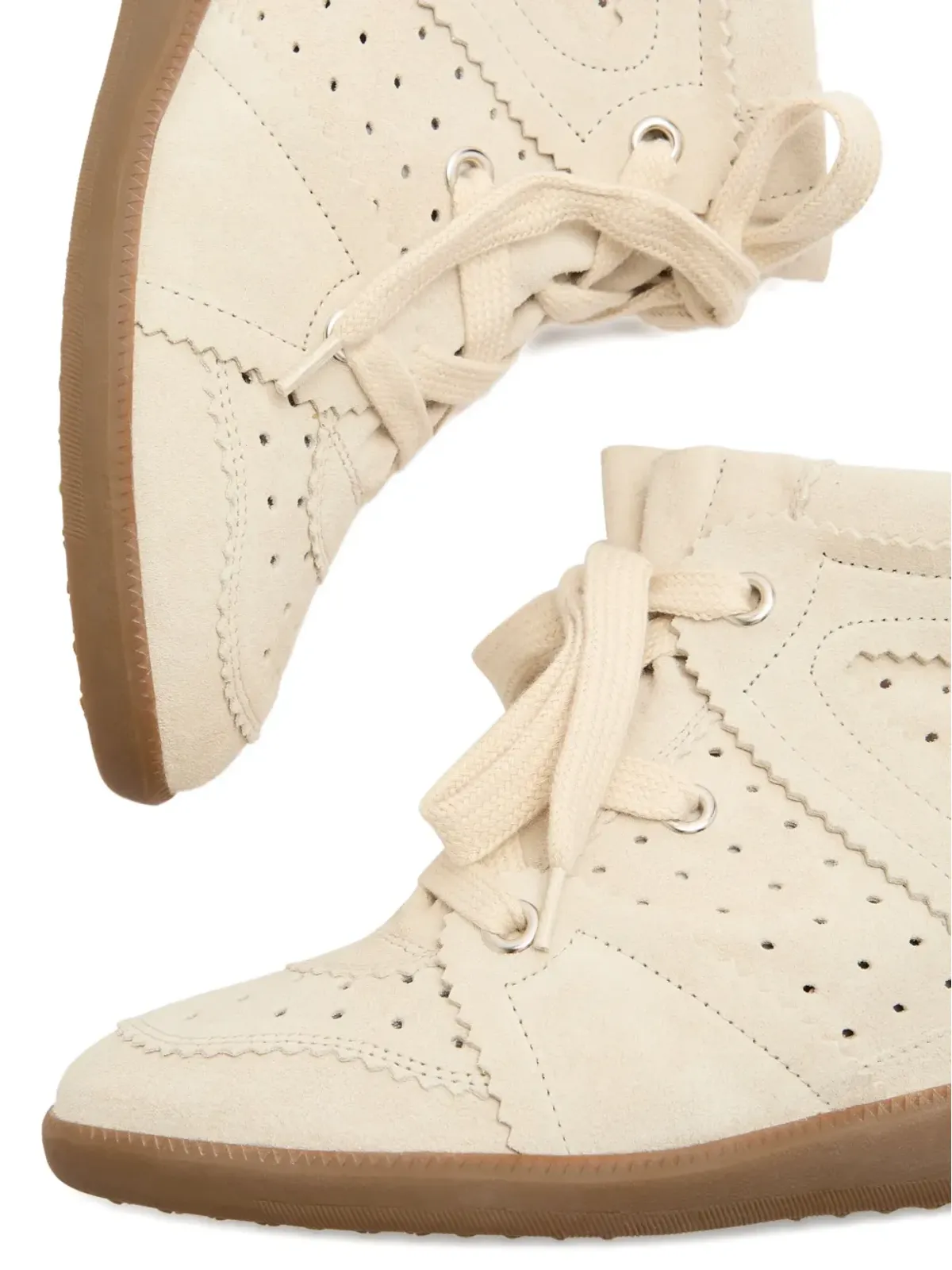 MARANT ÉTOILE ボビー・パーフォレーテッド・スカラップエッジ・スニーカー - 画像4