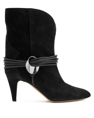 MARANT ÉTOILE Dytho メタリックディテール スエード ブーツ - ブラック - サムネイル1
