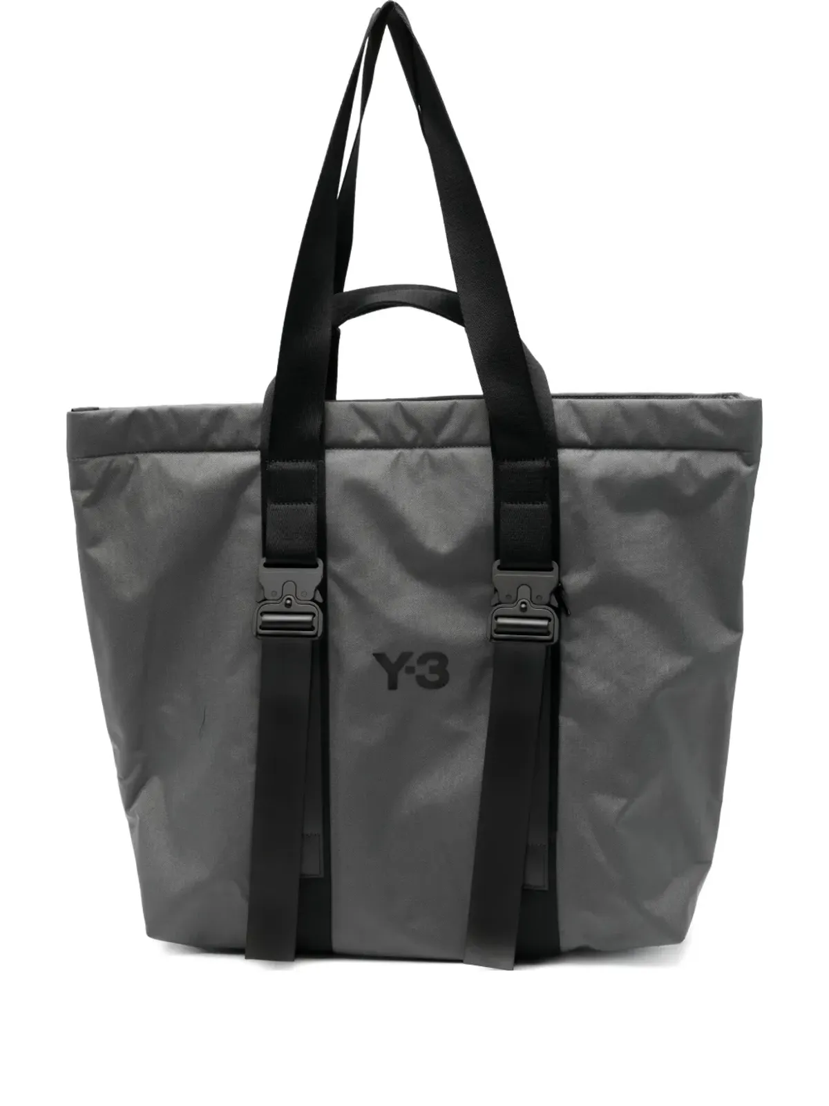 Y-3 ロゴ入りトートバッグ グレー - 画像1