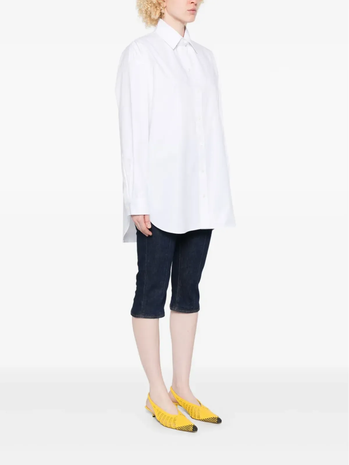 Jacquemus 長袖曲線ヘムシャツ - 画像3