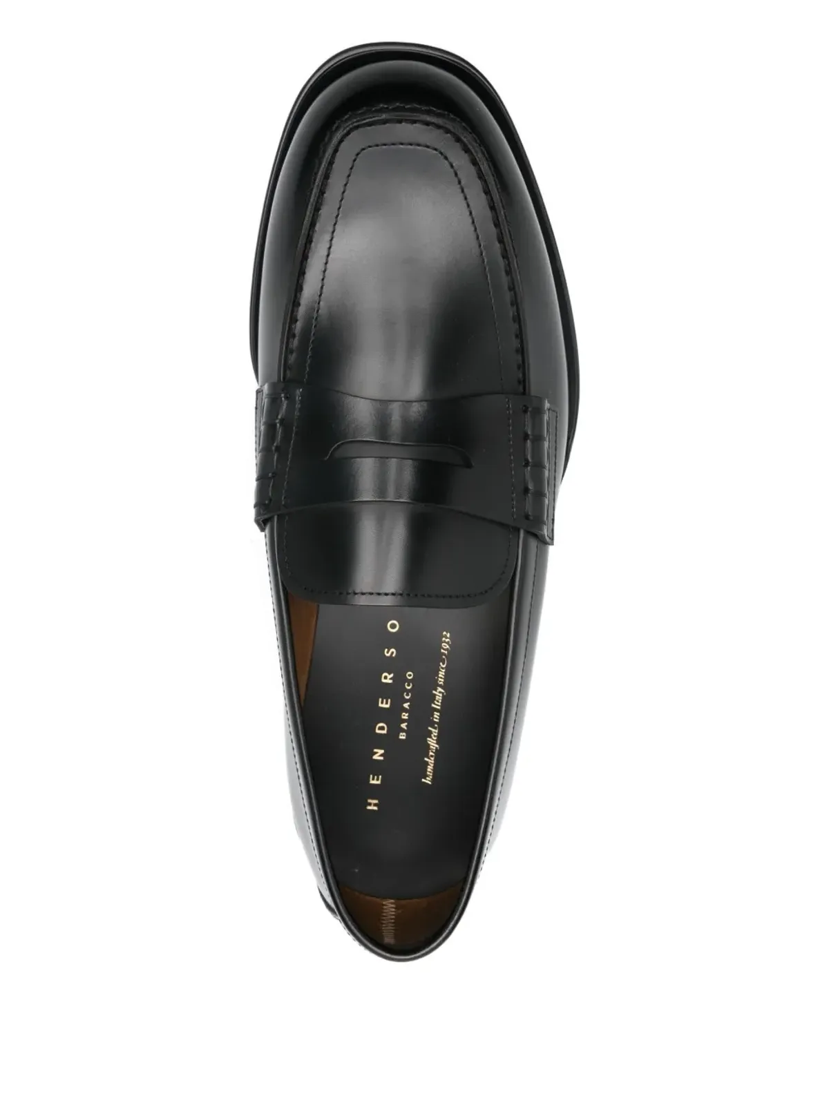 Henderson Baracco ペニーストラップ レザー ローファー - 画像4