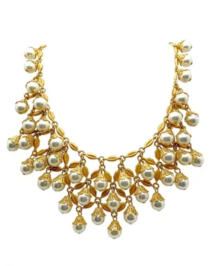 Jennifer Gibson Jewellery 2000s Lulu Guiness pearl-cascade necklace - Gold - サムネイル2