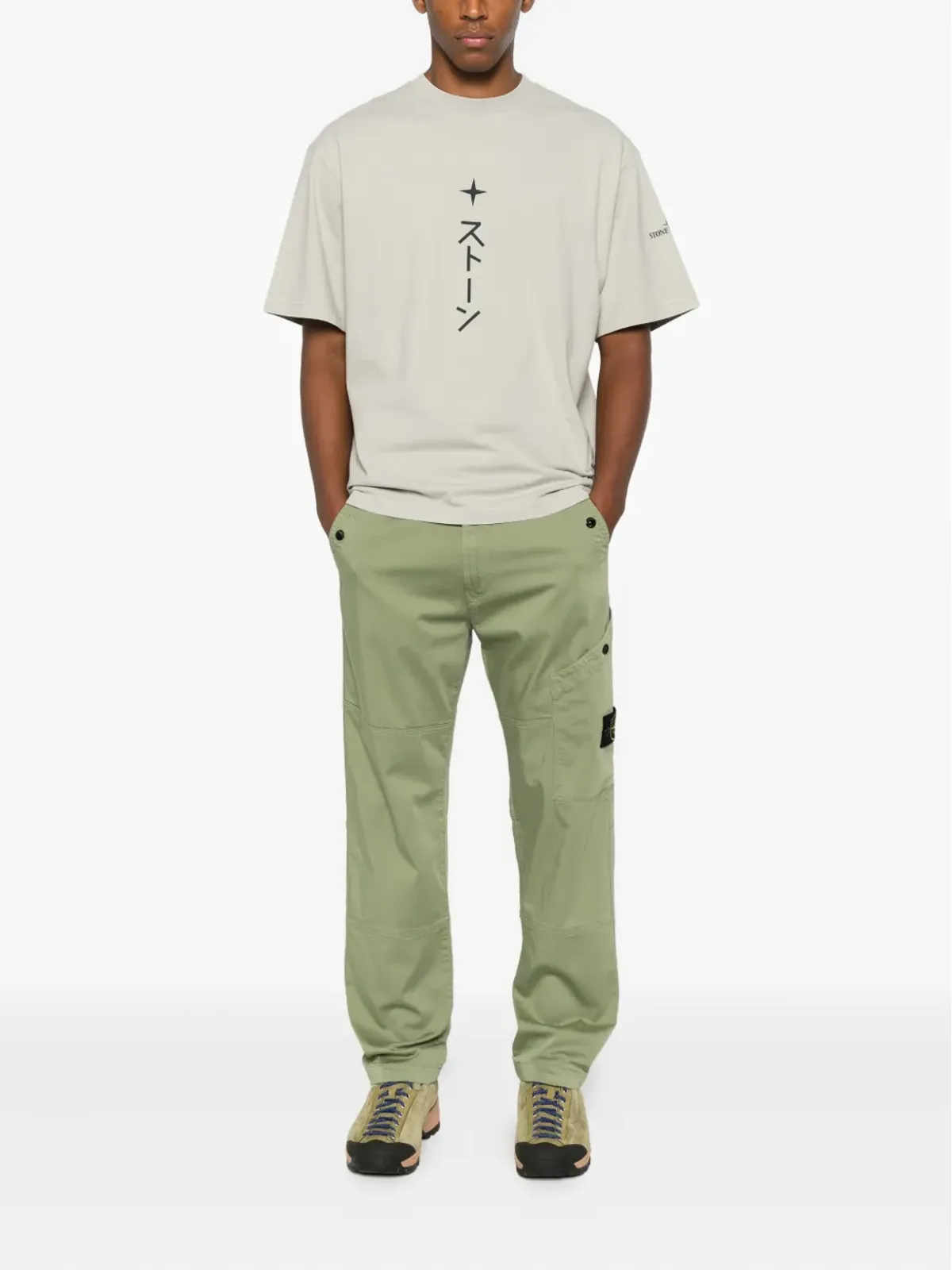 Stone Island ロゴパッチ パネルドパンツ - 画像2