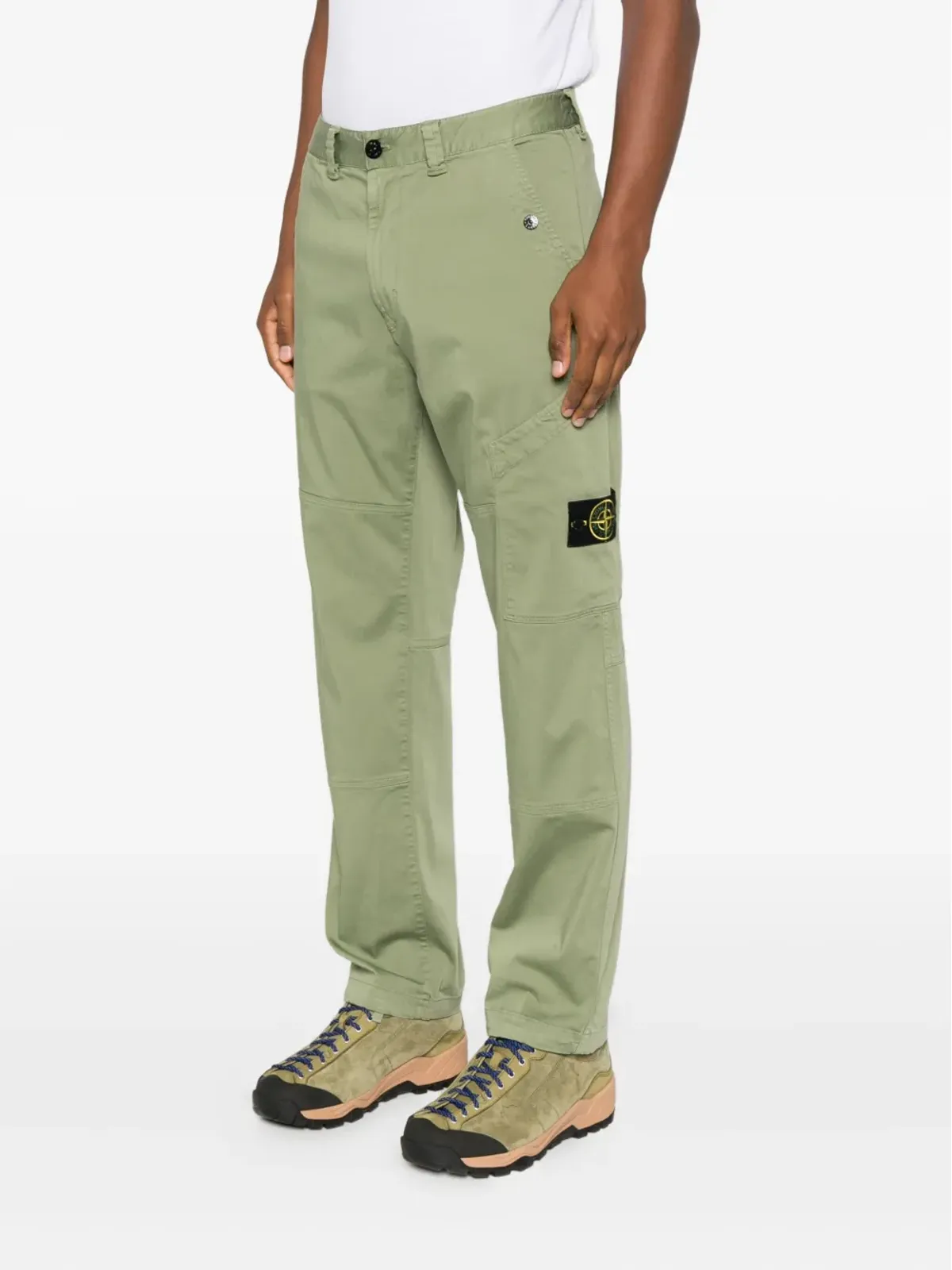 Stone Island ロゴパッチ パネルドパンツ - 画像3