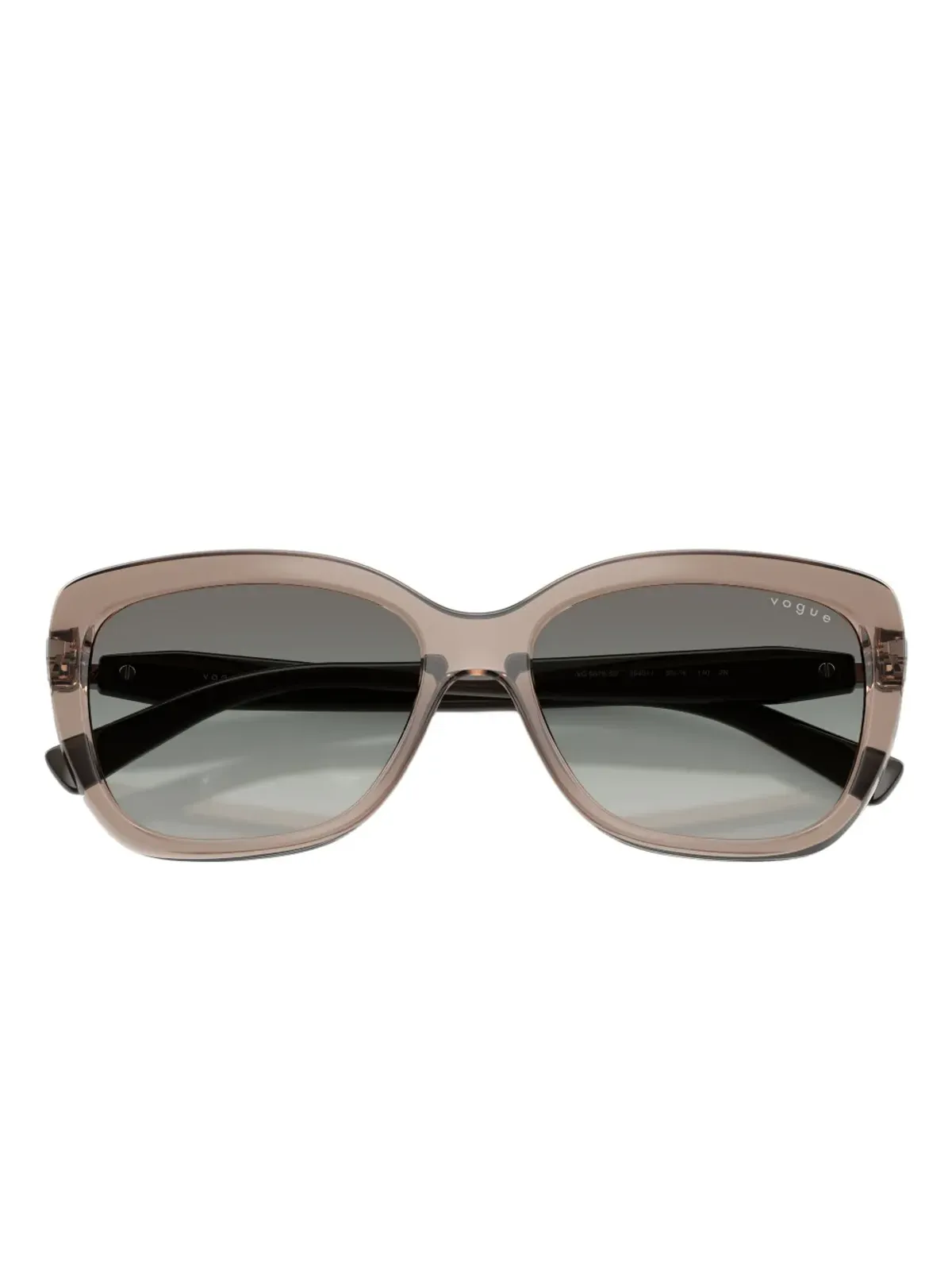 Vogue Eyewear クリスタル装飾スクエアサングラス - ブラウン - 画像5