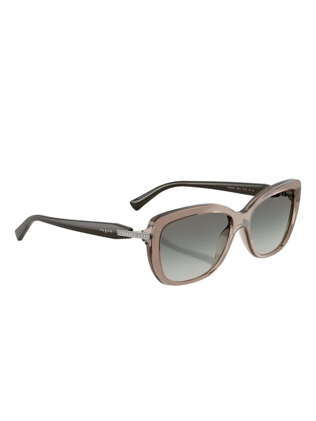 Vogue Eyewear クリスタル装飾スクエアサングラス - ブラウン - 画像2