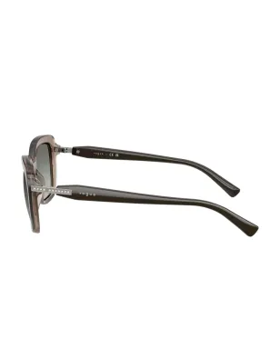 Vogue Eyewear クリスタル装飾スクエアサングラス - ブラウン - サムネイル4