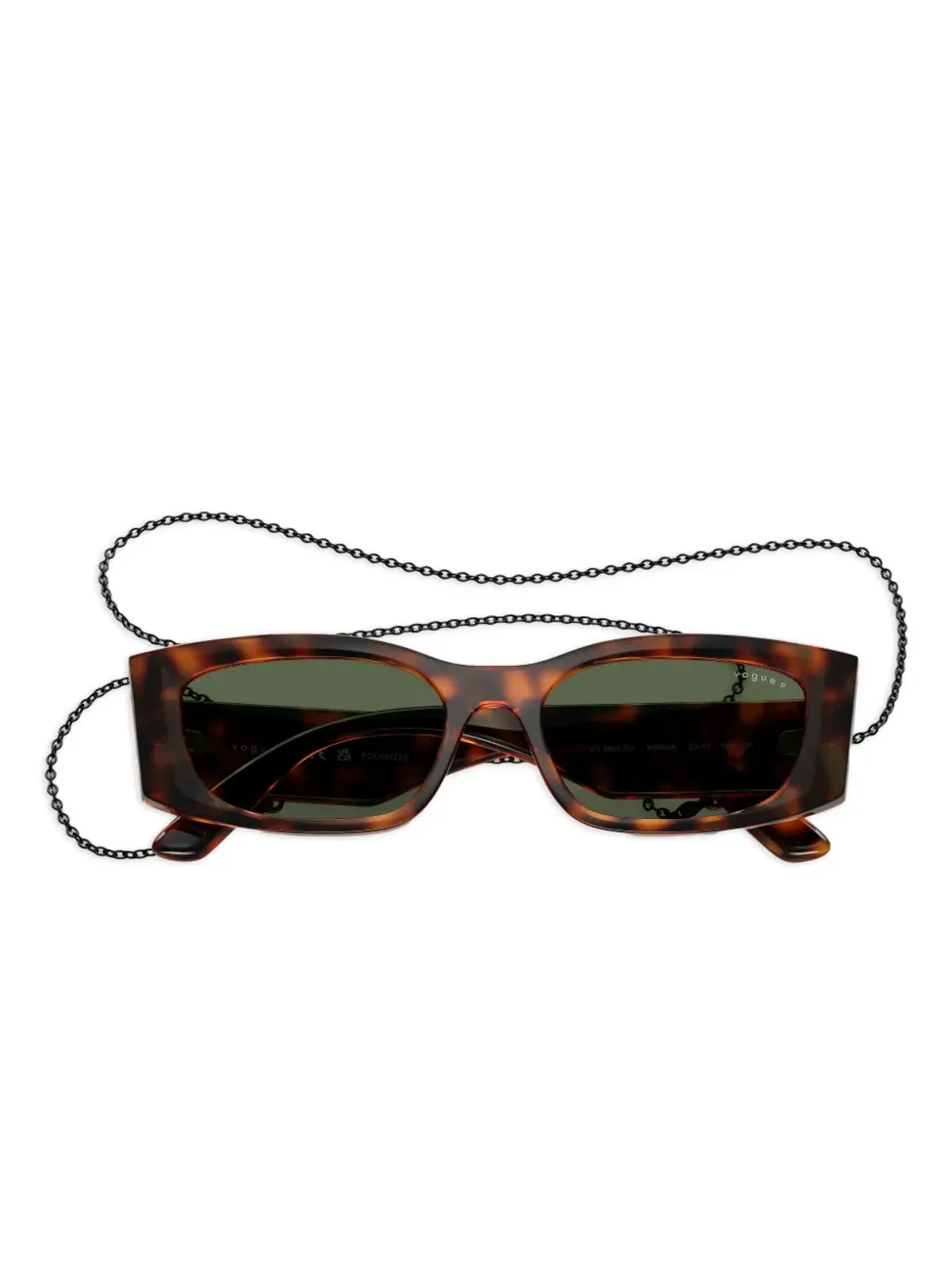 Vogue Eyewear チェーンディテールの長方形サングラス - 画像5