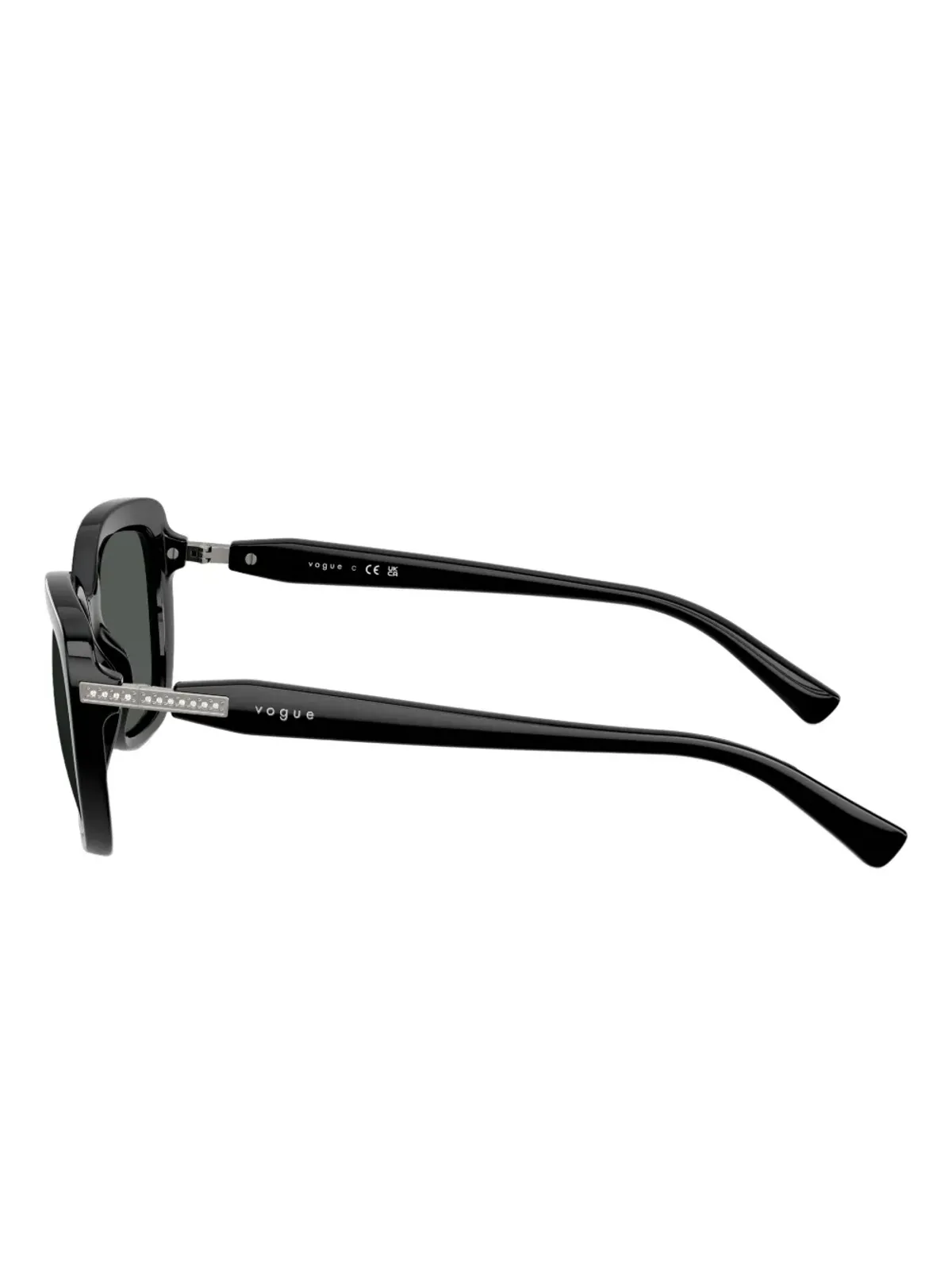 Vogue Eyewear ビジュー付きスクエアサングラス - 画像3