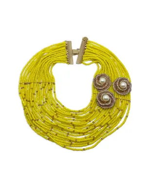 Jennifer Gibson Jewellery 1990s pearl-embellished necklace - Yellow - サムネイル1