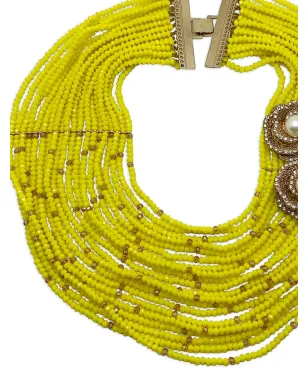 Jennifer Gibson Jewellery 1990s pearl-embellished necklace - Yellow - サムネイル3