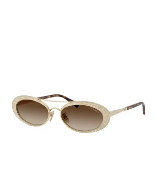 Vogue Eyewear クリスタル装飾オーバルフレームサングラス - サムネイル2