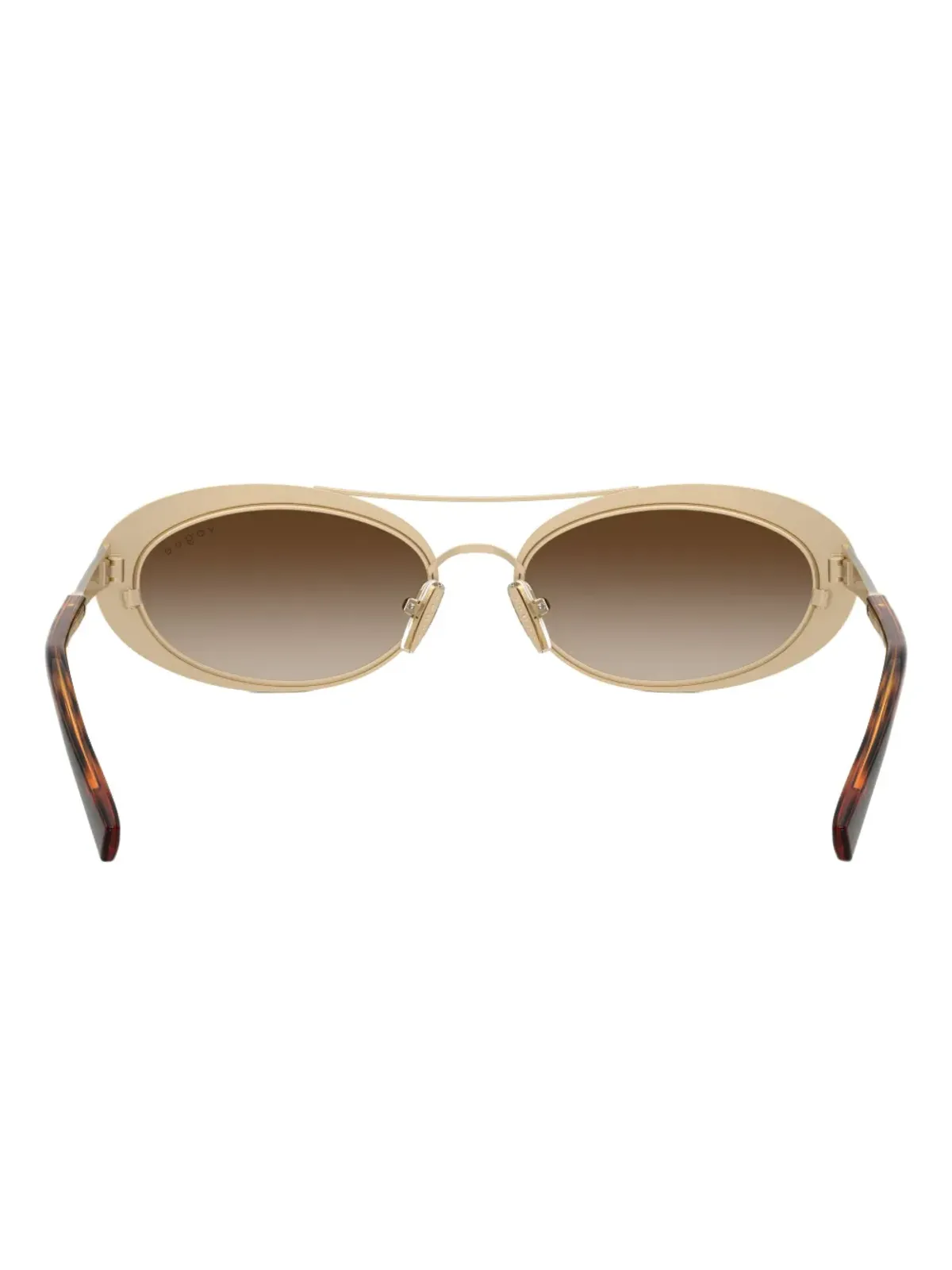 Vogue Eyewear クリスタル装飾オーバルフレームサングラス - 画像4