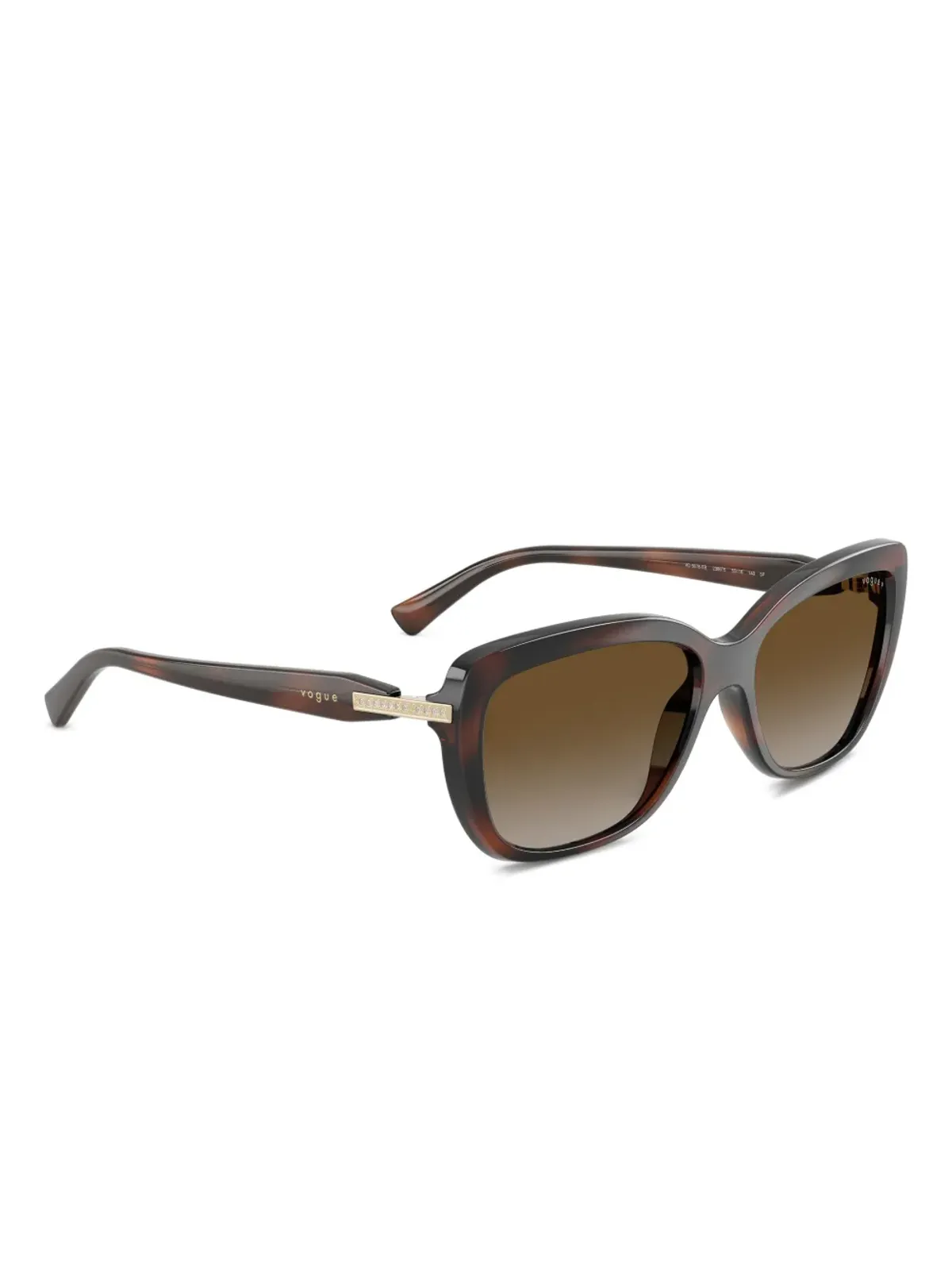 Vogue Eyewear クリスタル装飾のキャットアイサングラス - 画像2