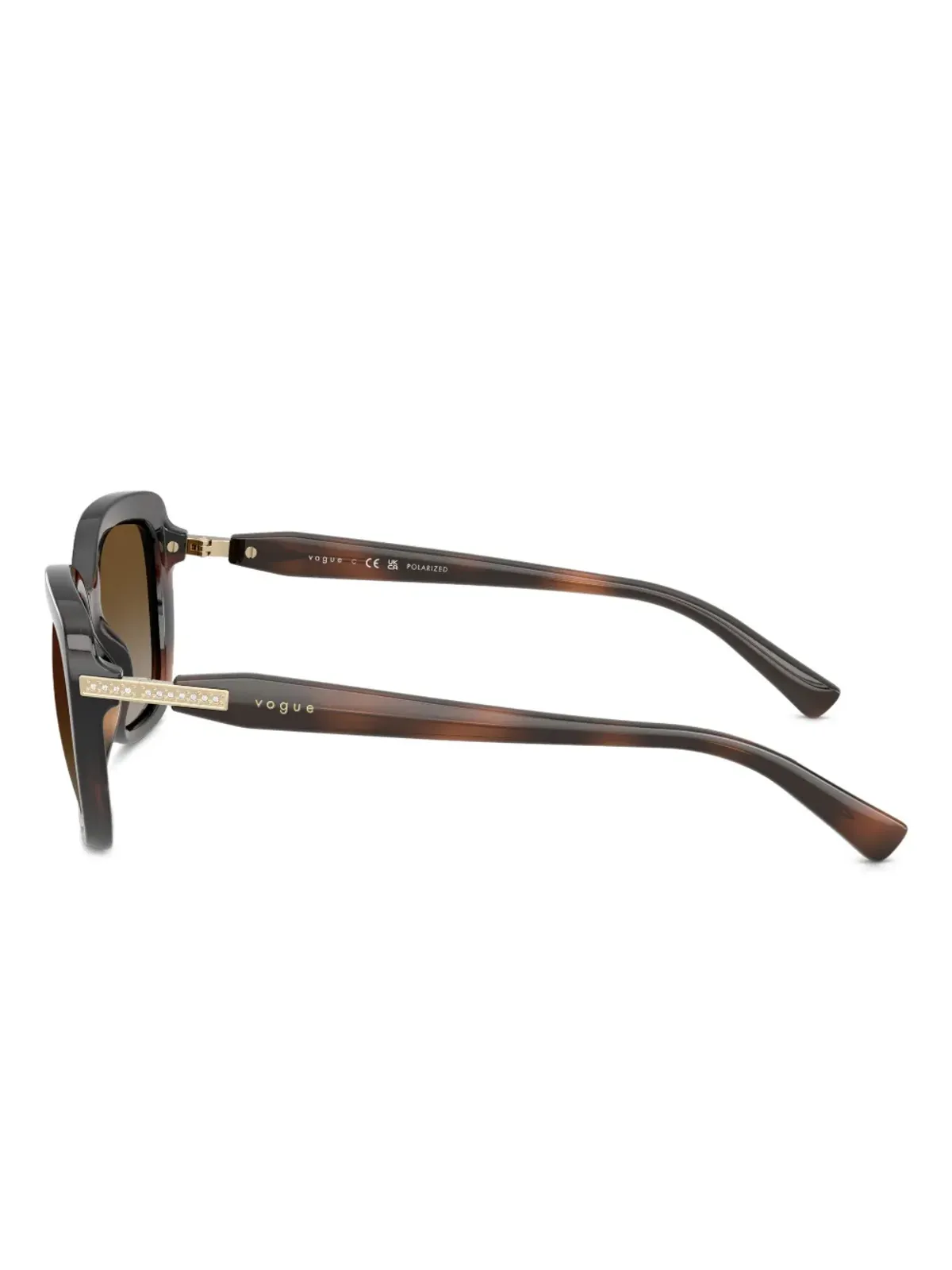 Vogue Eyewear クリスタル装飾のキャットアイサングラス - 画像3