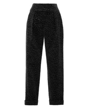 Temperley London レオパード柄ベルベットパンツ - サムネイル1