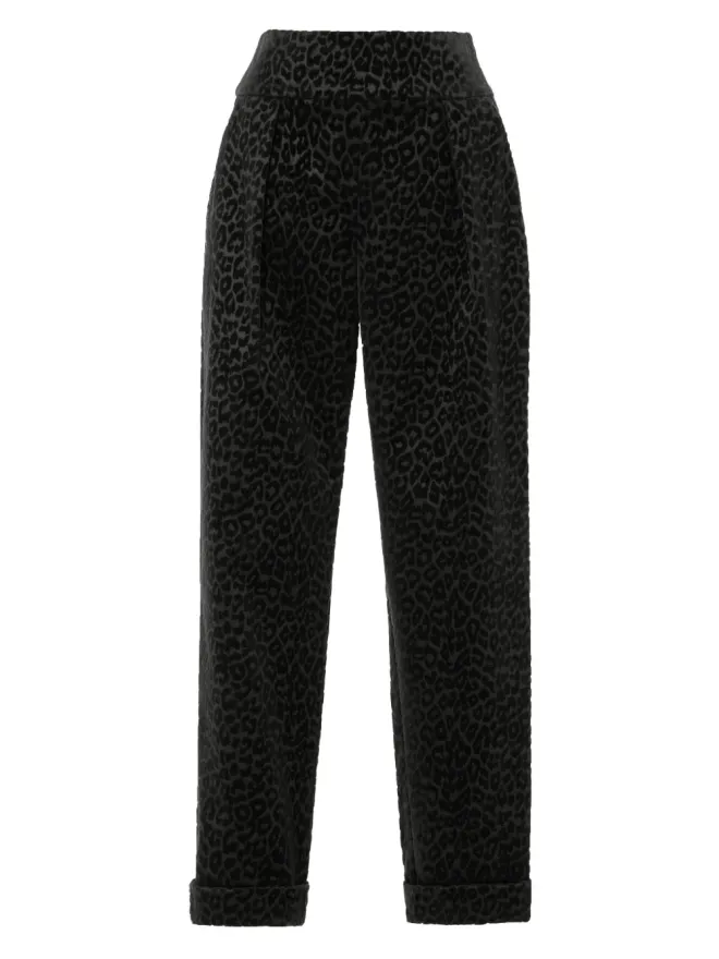 Temperley London Temperley London レオパード柄ベルベットパンツの商品画像