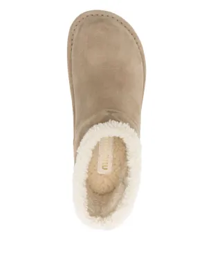 Miu Miu スエード シェラリングライニング アンクルブーツ - Neutrals - サムネイル3