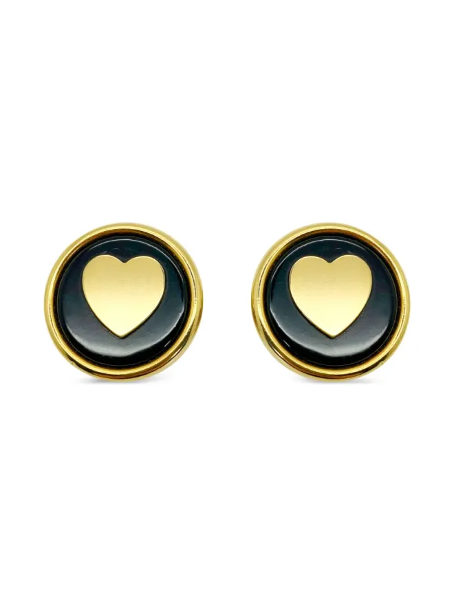 Jennifer Gibson Jewellery Jennifer Gibson Jewellery 1980年代 Moschino ハートイヤリング - ゴールドの商品画像