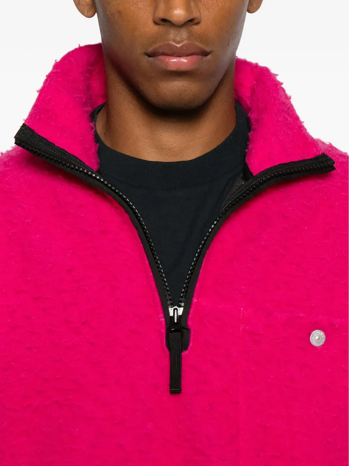 Stone Island ハーフジップ フリース スウェットシャツ - 画像5