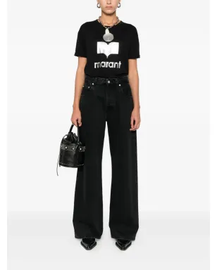 MARANT ÉTOILE ロゴプリントTシャツ - ブラック - サムネイル2