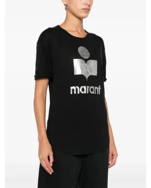 MARANT ÉTOILE ロゴプリントTシャツ - ブラック - サムネイル3