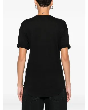 MARANT ÉTOILE ロゴプリントTシャツ - ブラック - サムネイル4