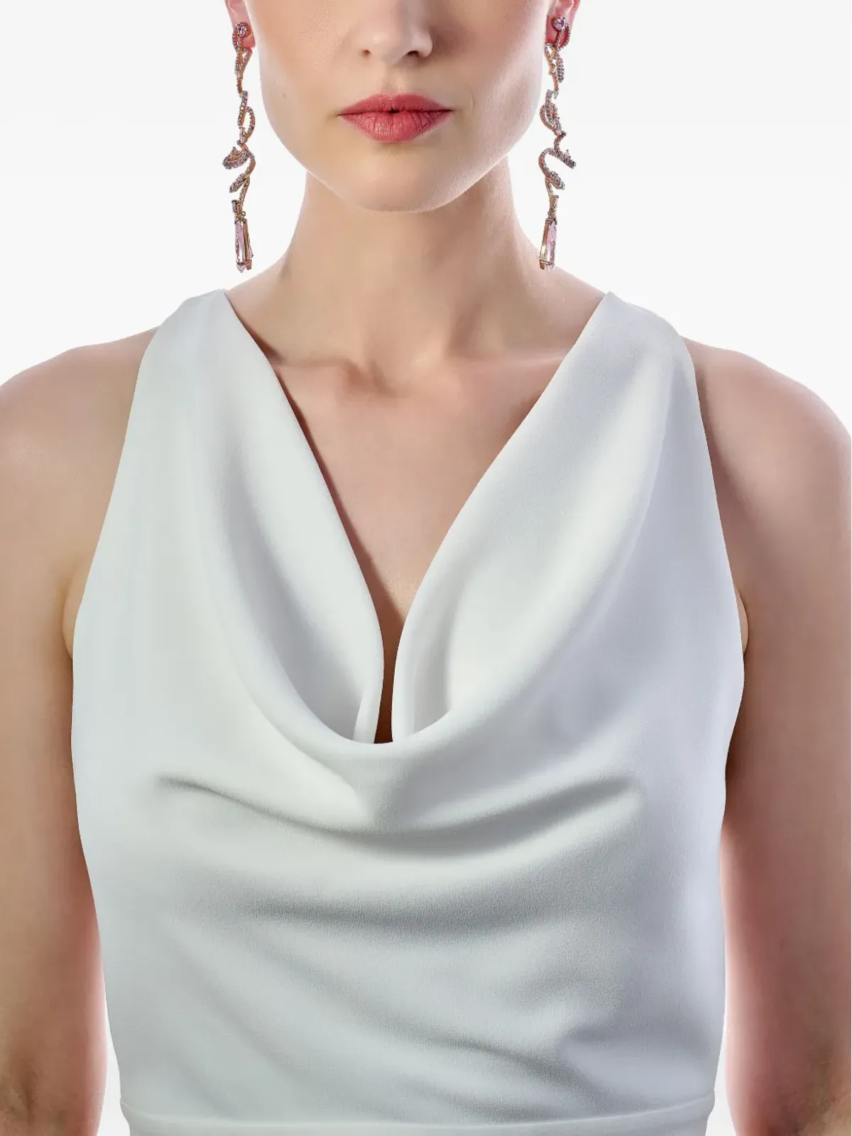Anabela Chan 14Kローズゴールドと18Kローズゴールド vermeil Script サファイア ピアス - 画像2