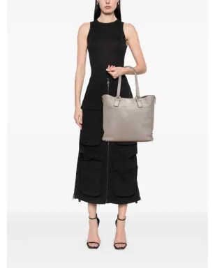 Prada Pre-Owned ヴィテロ ダイノ サイドジップ ショッパー トートバッグ - グレー - サムネイル2