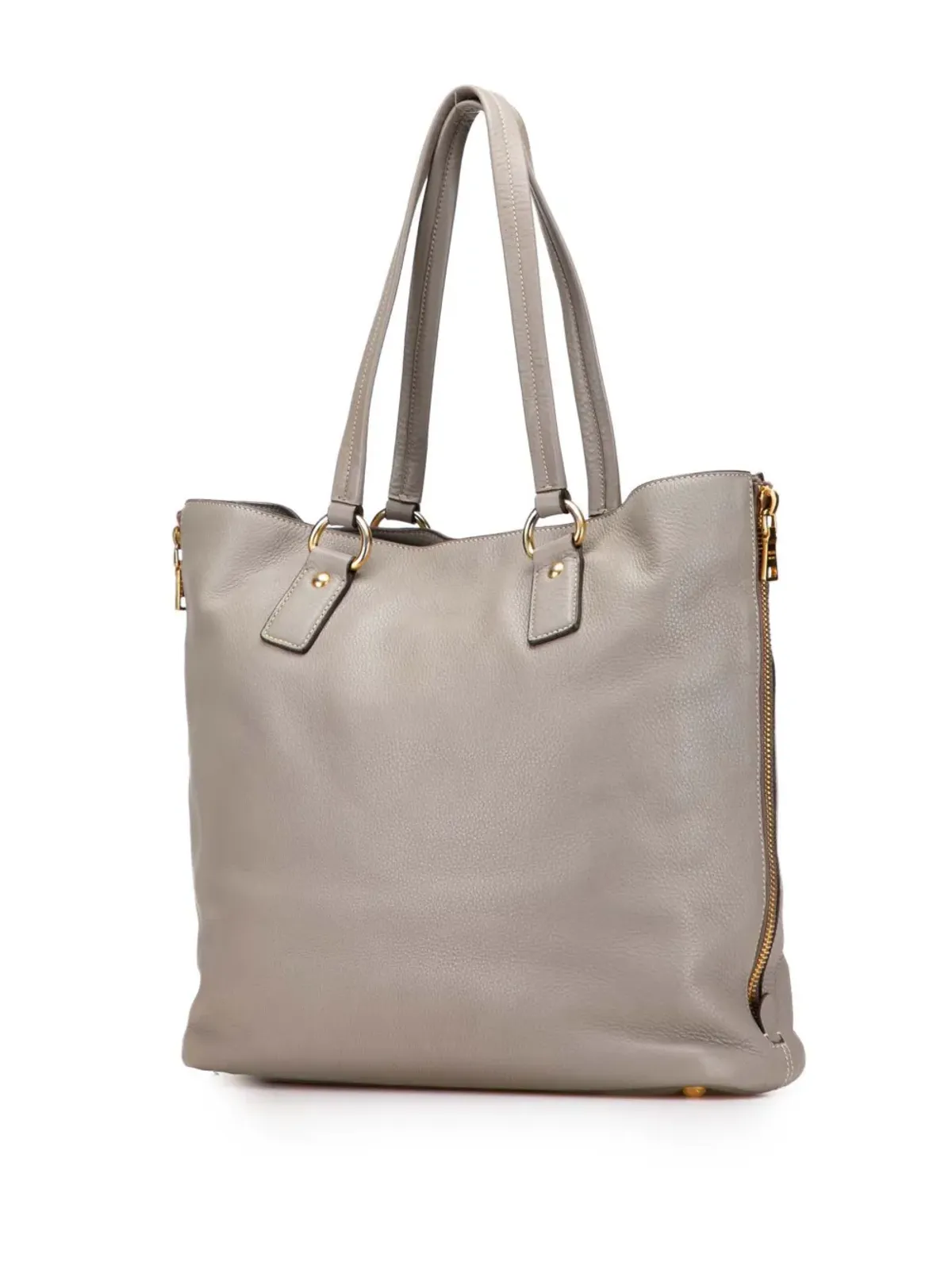 Prada Pre-Owned ヴィテロ ダイノ サイドジップ ショッパー トートバッグ - グレー - 画像3