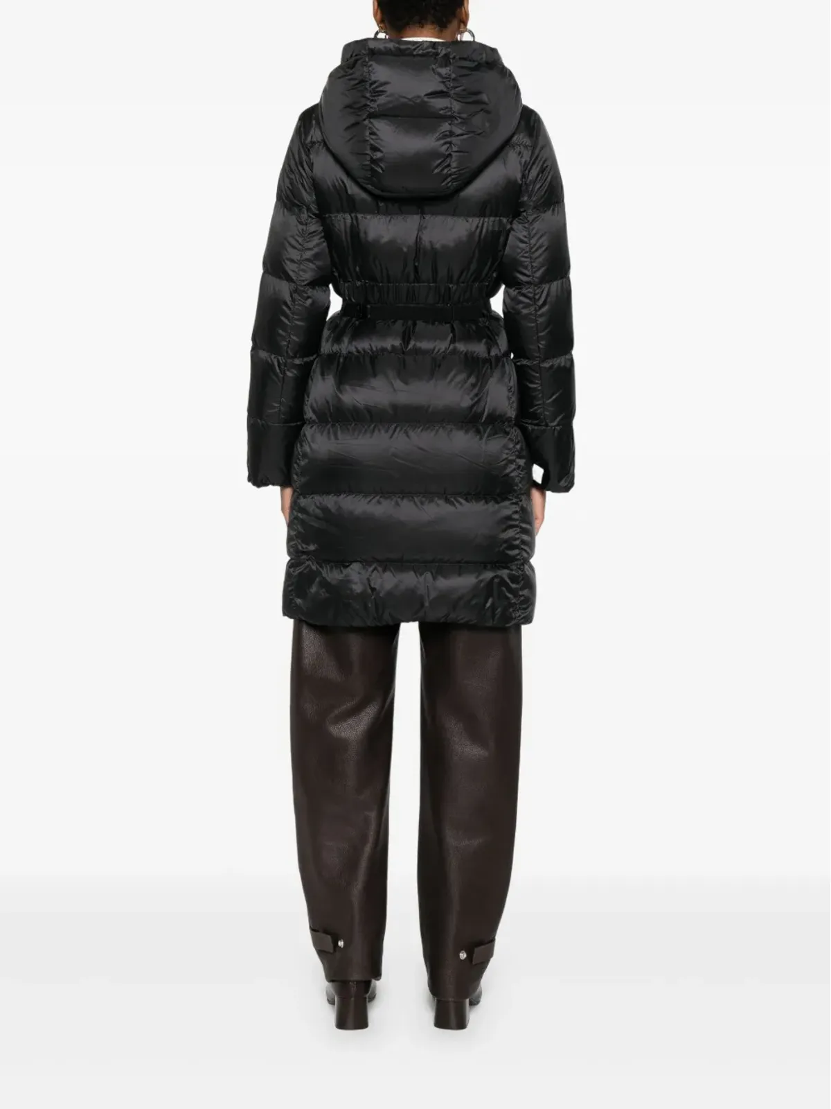 Max Mara フード付きベルトコート - 画像4