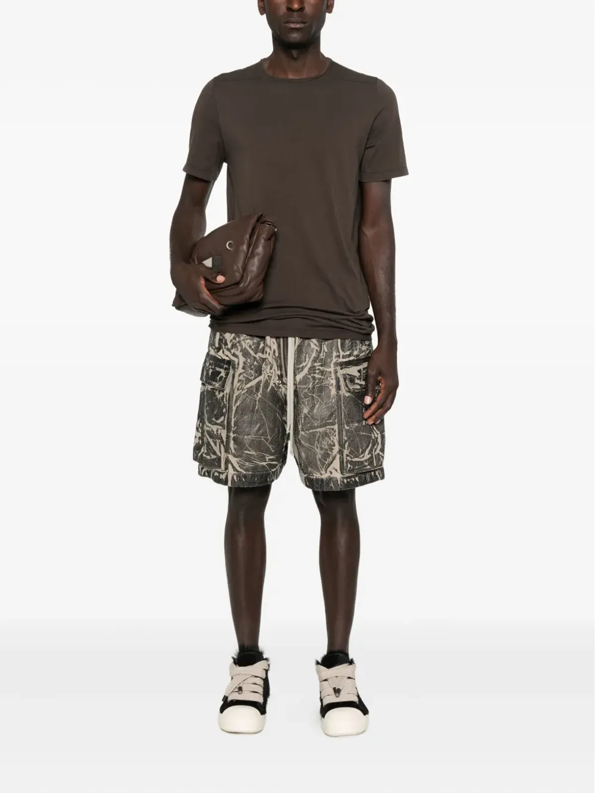 Rick Owens DRKSHDW 半袖トレーリングディテールTシャツ - 画像2