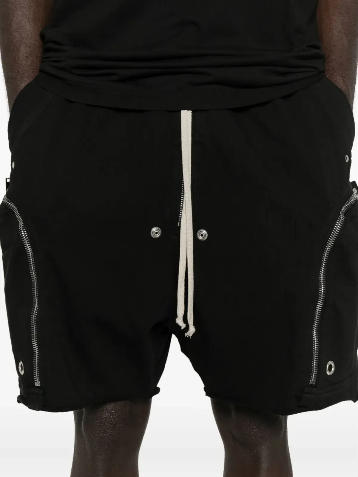 Rick Owens DRKSHDW ジップポケット付きドローコード ショーツ - 画像5