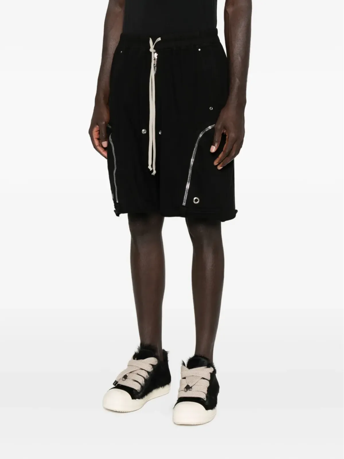 Rick Owens DRKSHDW ジップポケット付きドローコード ショーツ - 画像3