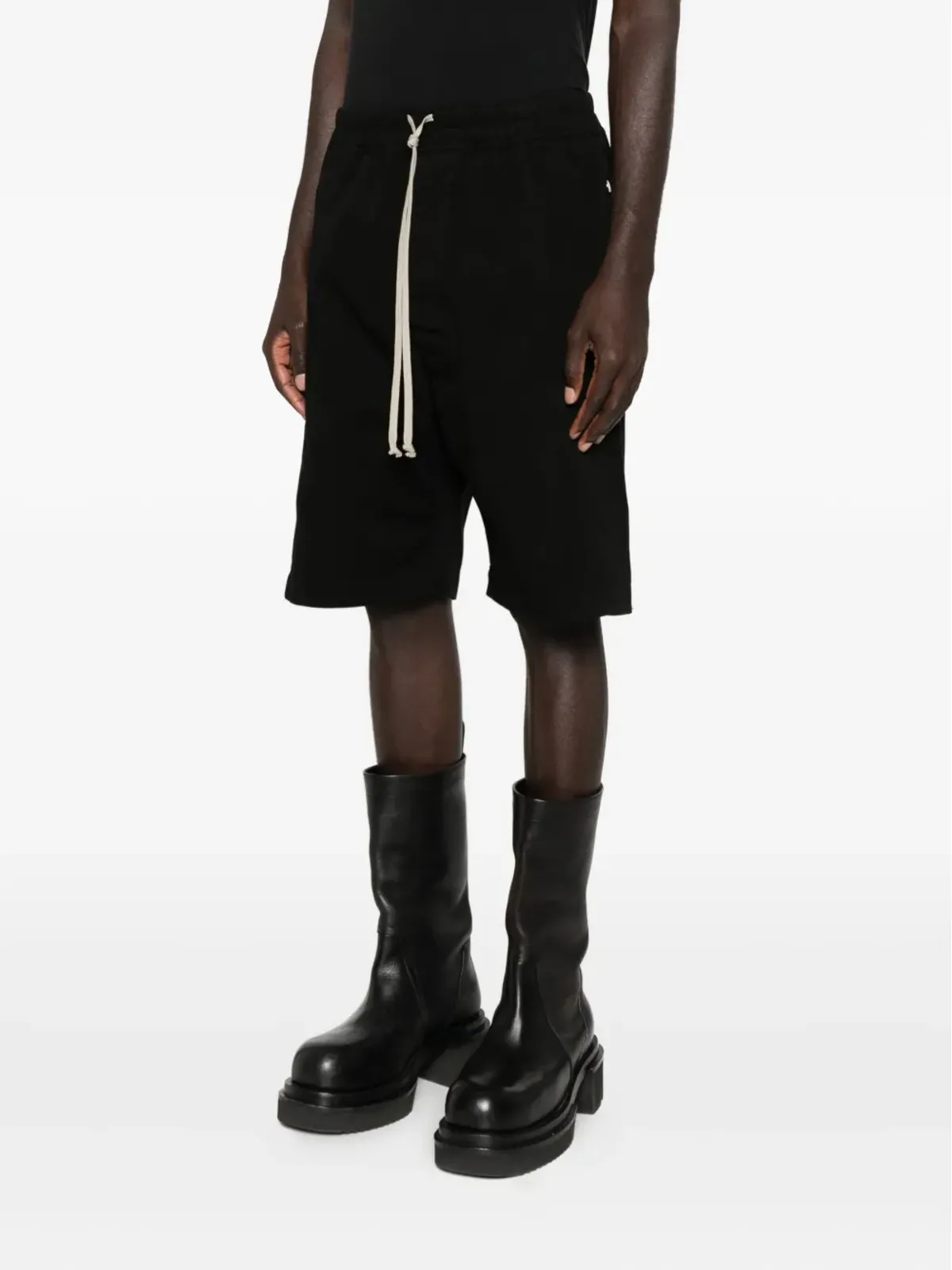 Rick Owens DRKSHDW ボタン留めドローコード付きショーツ - 画像3