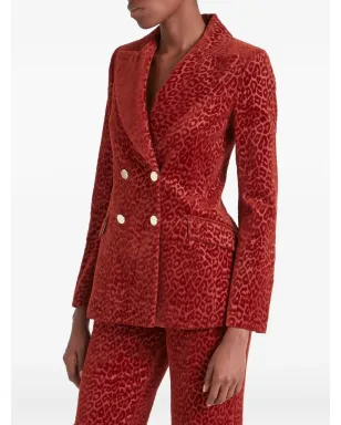 Temperley London レオパード柄ダブルブレストブレザー - サムネイル3