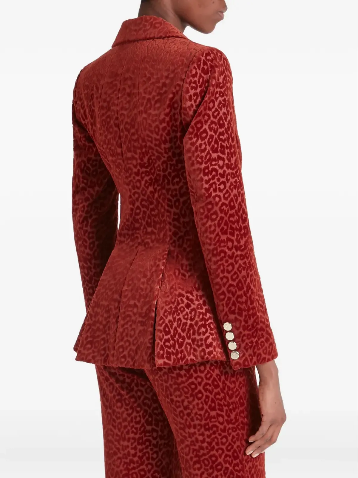 Temperley London レオパード柄ダブルブレストブレザー - 画像4