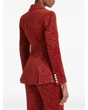 Temperley London レオパード柄ダブルブレストブレザー - サムネイル4