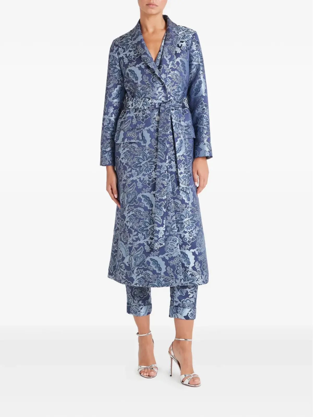 Temperley London フランシス フローラルブロケード ベルト付きコート - 画像2