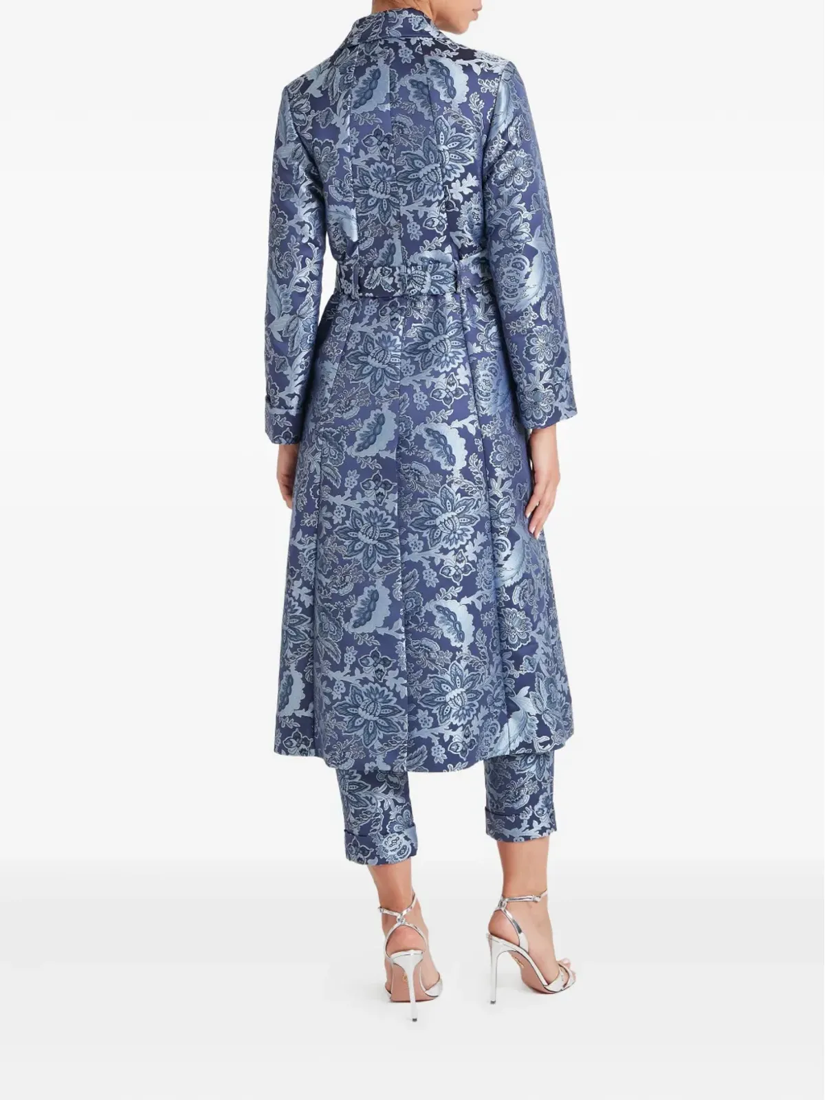 Temperley London フランシス フローラルブロケード ベルト付きコート - 画像4