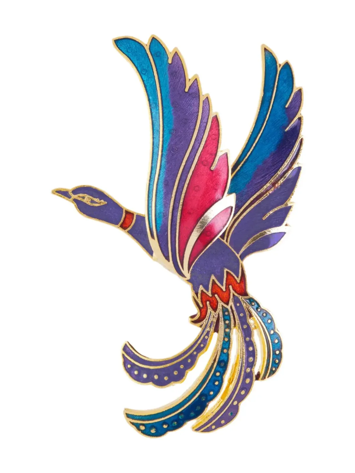Susan Caplan Vintage Paradise Bird ブローチ - 画像1
